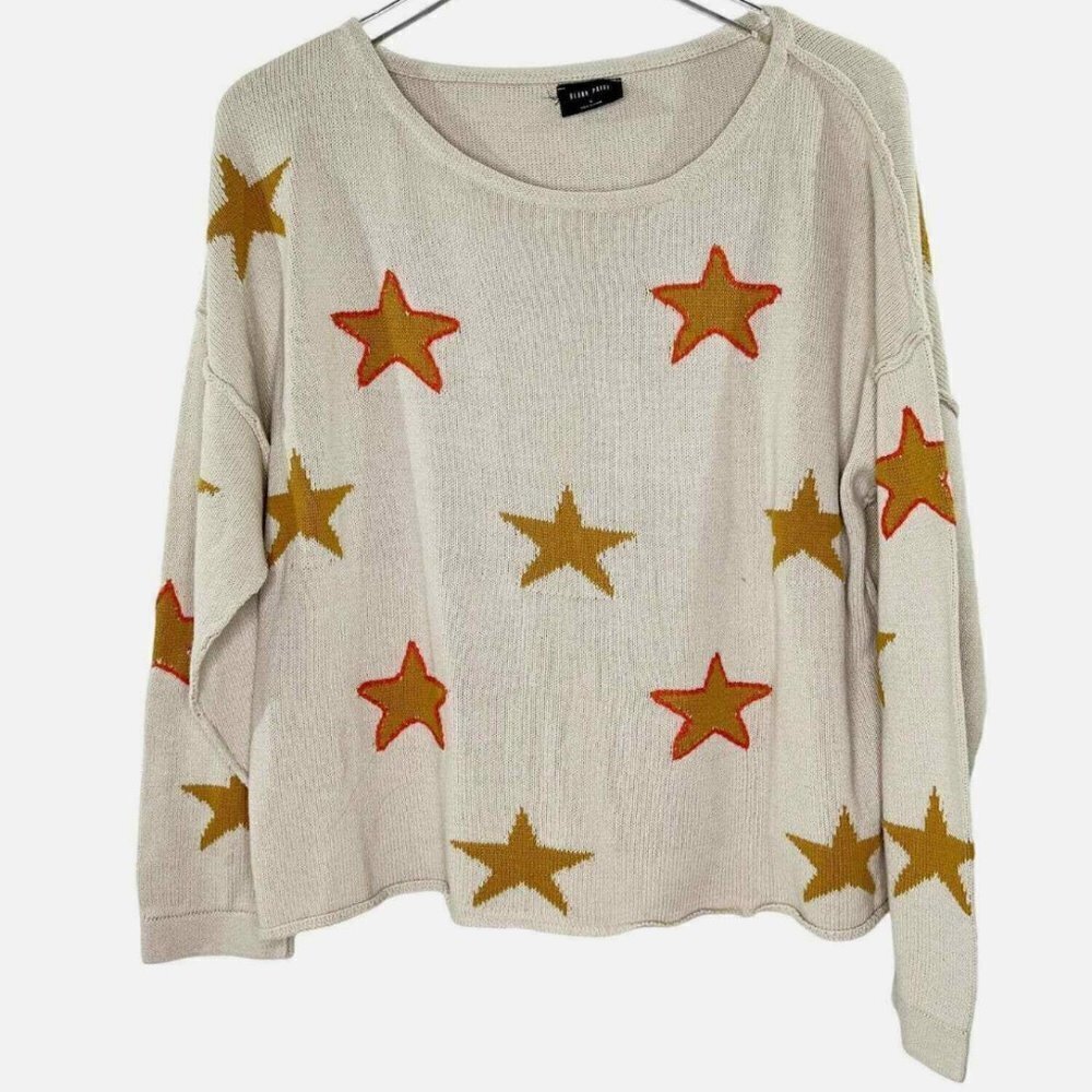 Vici 'Blank Paige' Sz M Star Sweater - Cropped  ⭐🌈